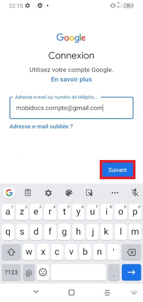 Vous avez déjà une adresse Gmail