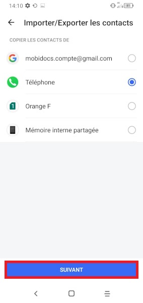 Sauvegarder vos contacts avec Google Contacts