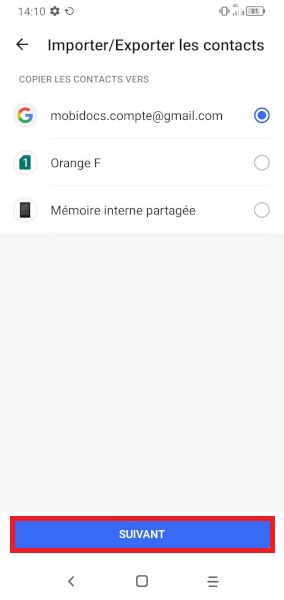 Sauvegarder vos contacts avec Google Contacts