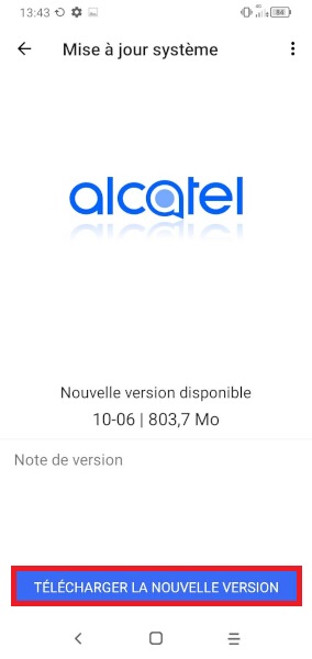 Mettre à jour la version logicielle