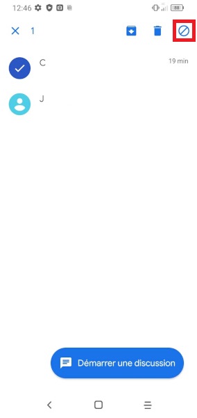 Vérifier qu’aucun contact n’est bloqué