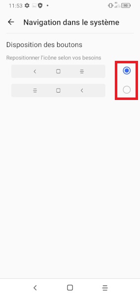 Modifier les boutons de navigation