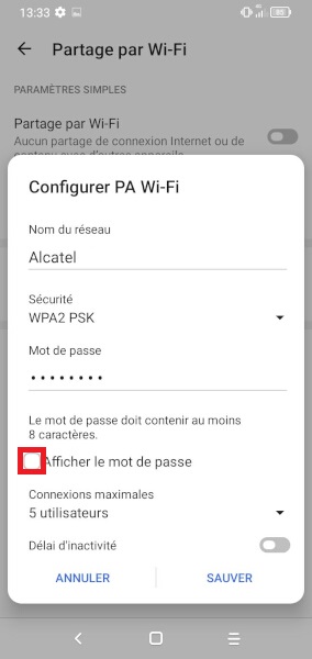Partage de la connexion internet