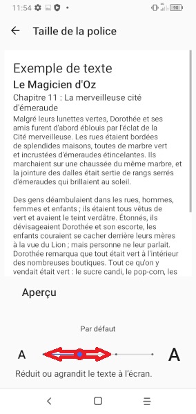 Ajuster la taille du texte