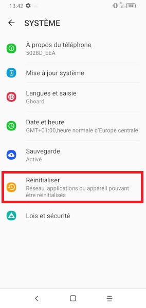 Comment réinitialiser votre Alcatel ?