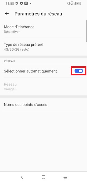Effectuer une recherche manuelle des réseaux