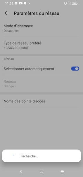 Effectuer une recherche manuelle des réseaux