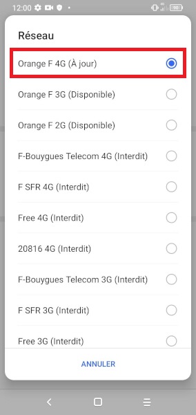 Effectuer une recherche manuelle des réseaux