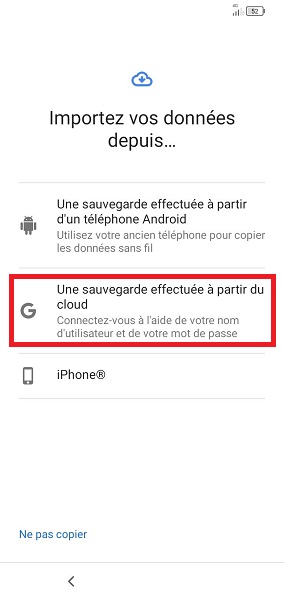 Restaurer les données sur votre Alcatel