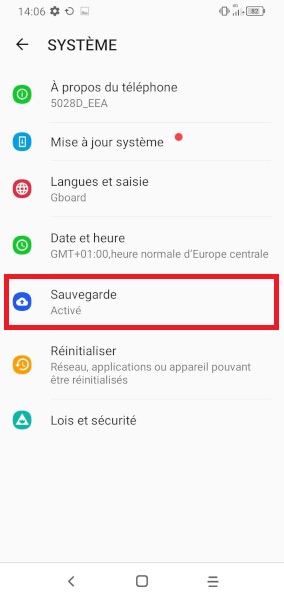 Sauvegarder le contenu de votre Alcatel