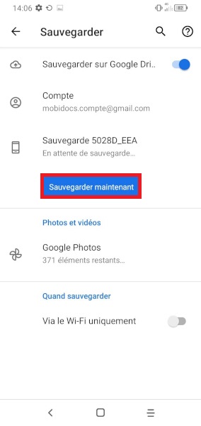 Sauvegarder le contenu de votre Alcatel