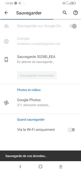 Sauvegarder le contenu de votre Alcatel