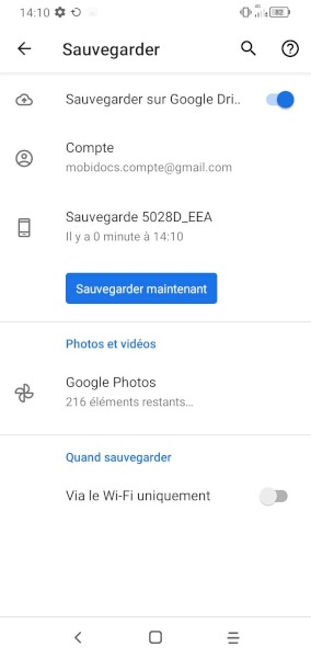 Sauvegarder le contenu de votre Alcatel