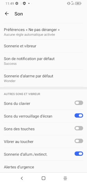 Personnaliser les sons et vibrations