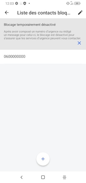 Bloquer un numéro indésirable