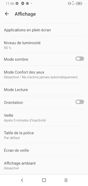 Modifier le délai de mise en veille.