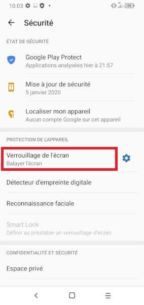 Mettre en place un verrouillage de sécurité