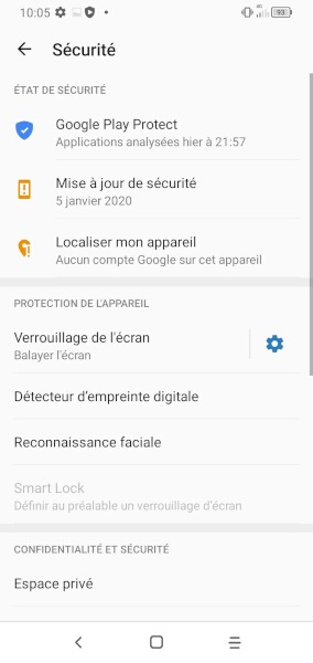 Supprimer le verrouillage de l’écran