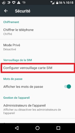 Changer le code PIN sur l'Alcatel A3
