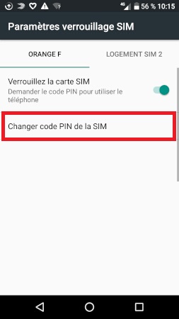 Changer le code PIN sur l'Alcatel A3