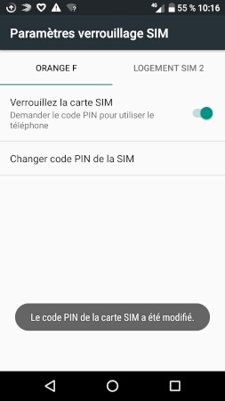 Changer le code PIN sur l'Alcatel A3