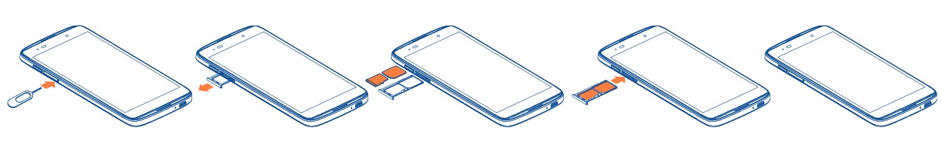 Insérer la carte SIM dans l'Alcatel Idol 3
