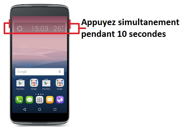 Forcer l'arrêt si le Alcatel Idol 3 est bloqué