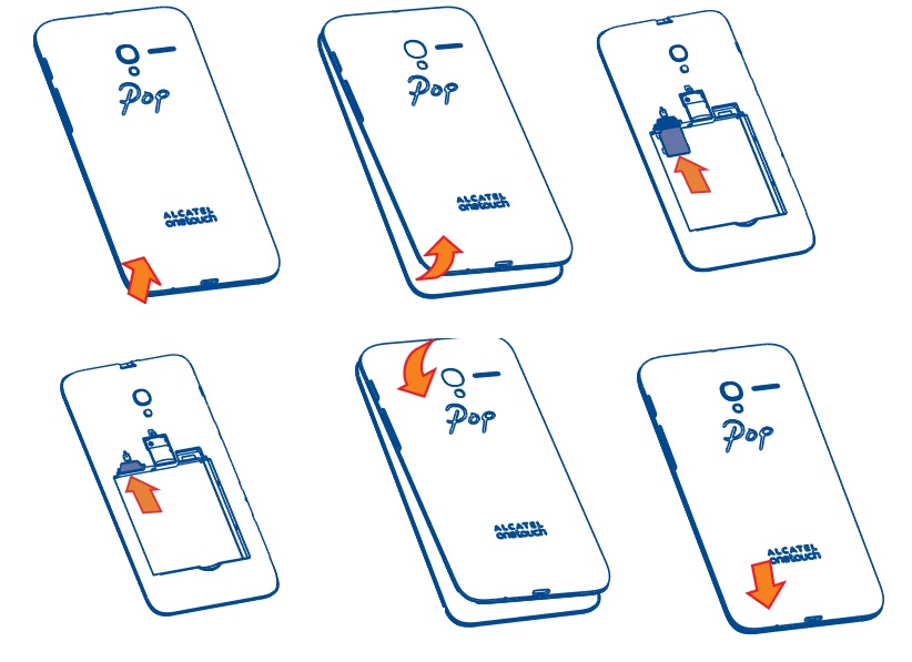 Insérer la carte SIM dans l'Alcatel POP 3