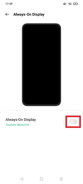 Activer Always On Display sur OPPO
