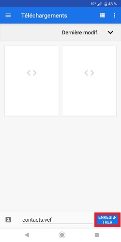 Exporter ses contacts au format VCF (Android)