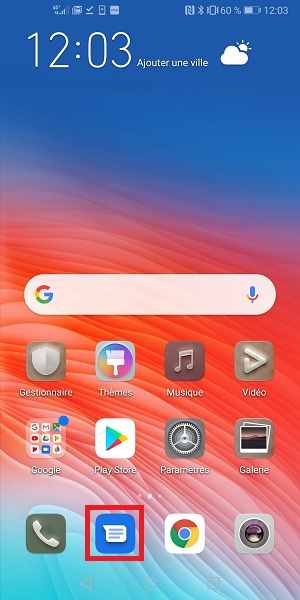 Lancement et présentation d’android message