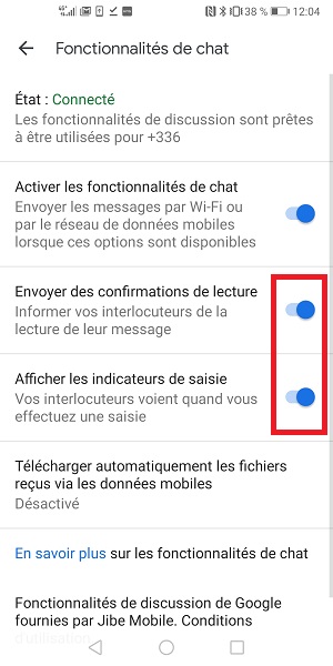 Activer les fonctionnalités chats