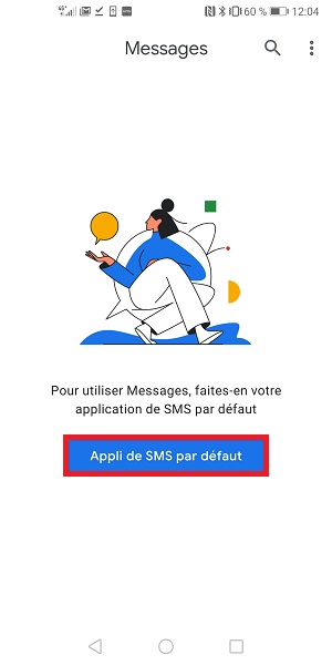 Lancement et présentation d’android message