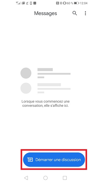 Lancement et présentation d’android message