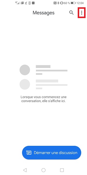 Lancement et présentation d’android message