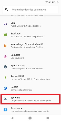 Activer le mode développeur sur Android