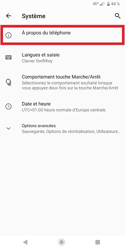 Activer le mode développeur sur Android