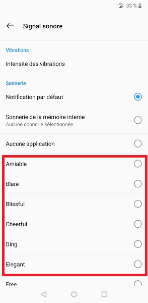 Changer le son général des notifications Android