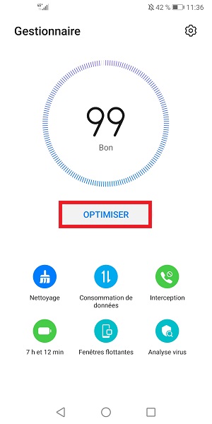 Optimisation rapide avec le Gestionnaire Huawei