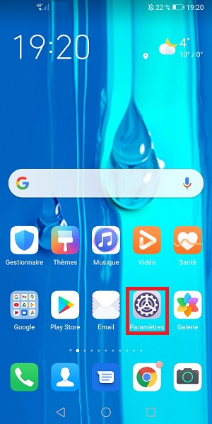 Activer le tiroir d'applications sur Huawei