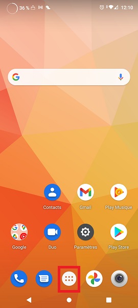 Ajouter le tiroir d’applications
