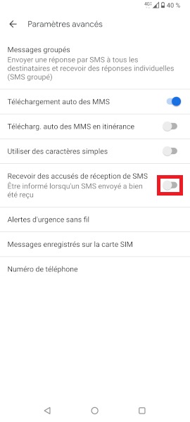 Comment activer les accusés de réception ?