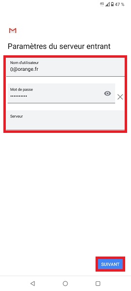 Configuration d’un compte e-mail manuellement