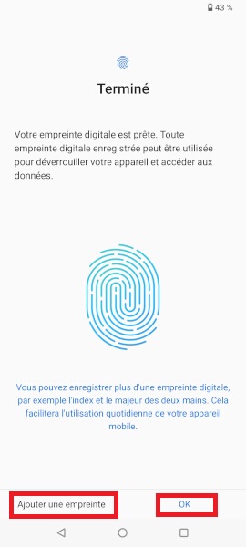 Comment configurer une empreinte digitale ?