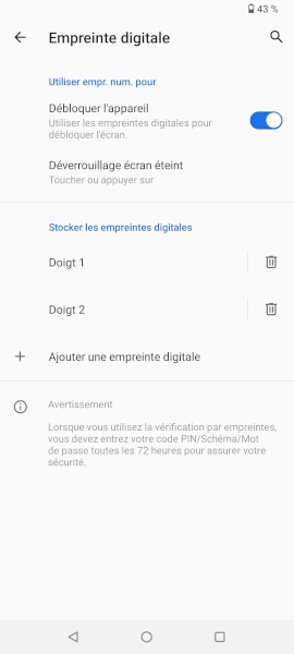 Comment configurer une empreinte digitale ?