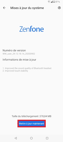 Mettre à jour la version logicielle