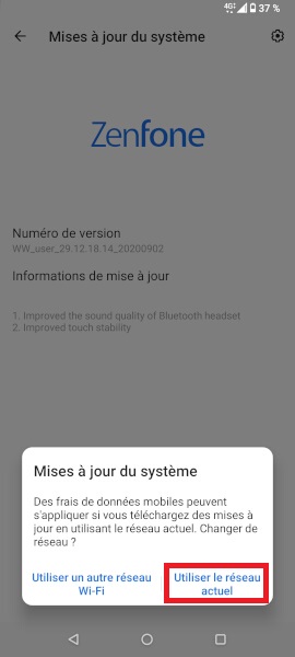 Mettre à jour la version logicielle