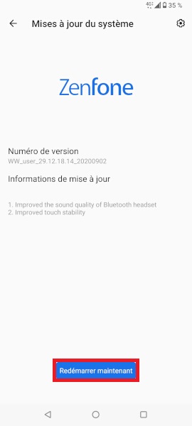 Mettre à jour la version logicielle