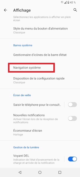 Modifier les boutons de navigation