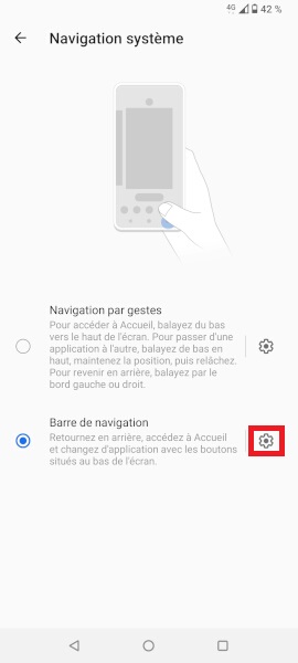 Modifier les boutons de navigation